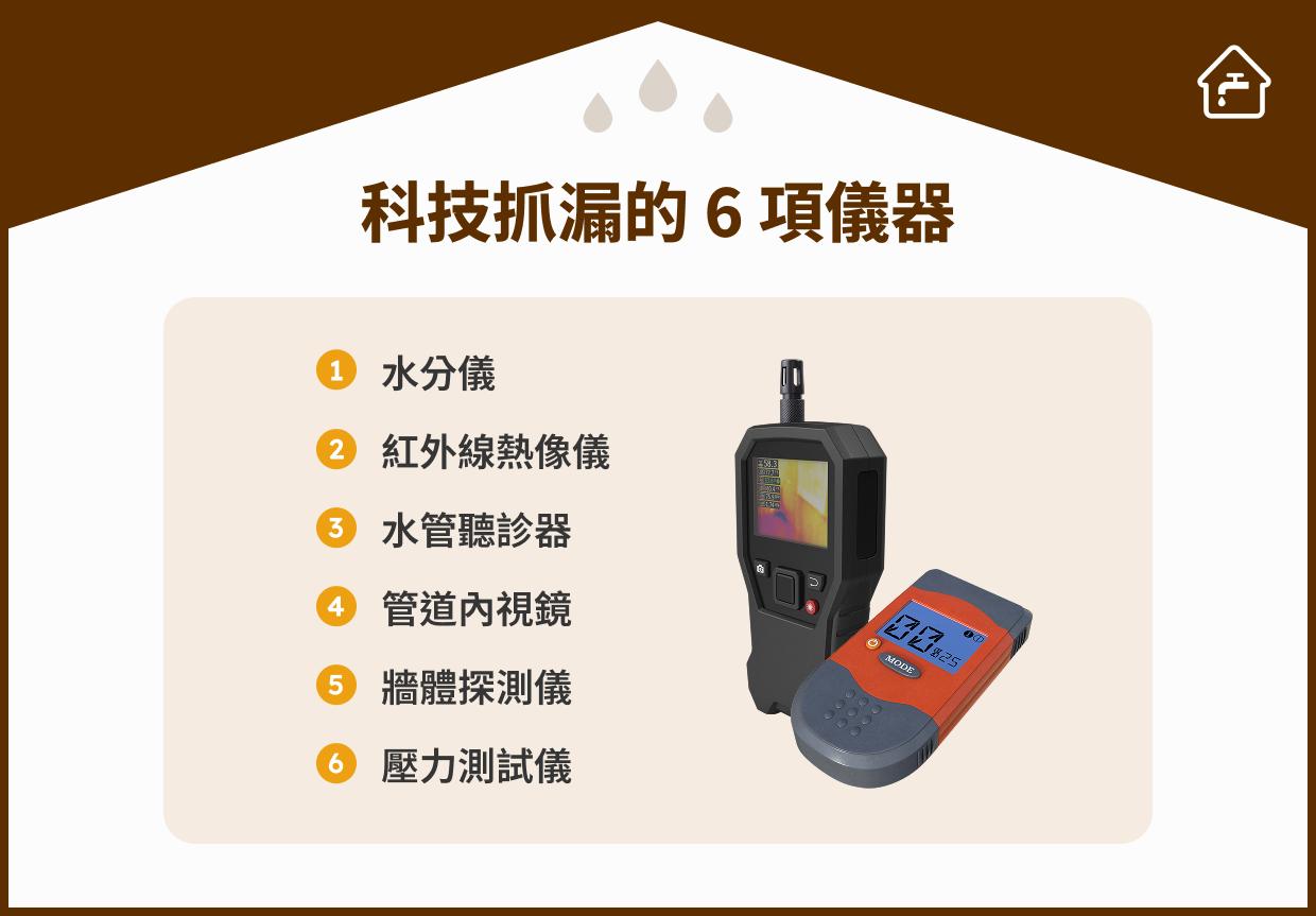科技抓漏的 6 項儀器
